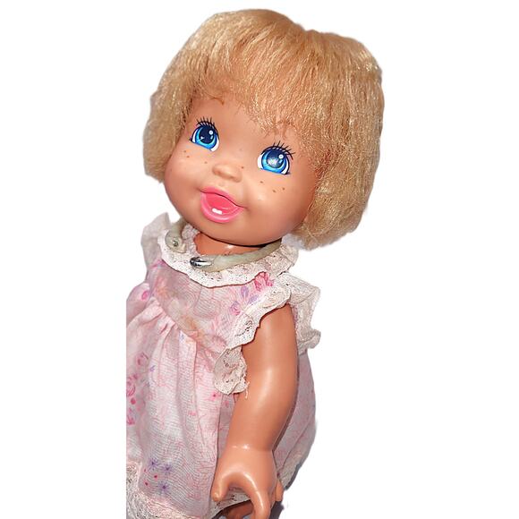 12" Vintage 1992 "Baby Walk ‘N Roll" Baby Doll Doll By Mattel No Stroller - Picture 2 of 13